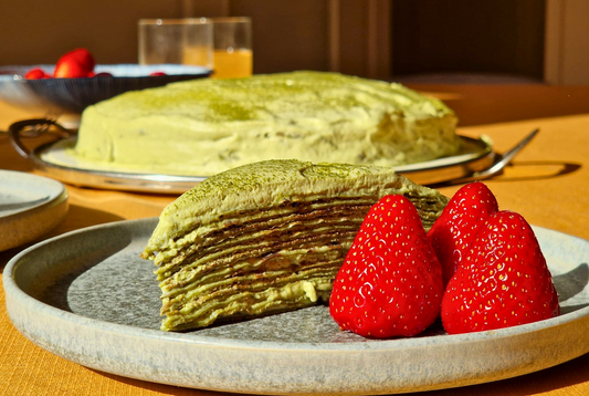 Matcha Pfannkuchen Torte